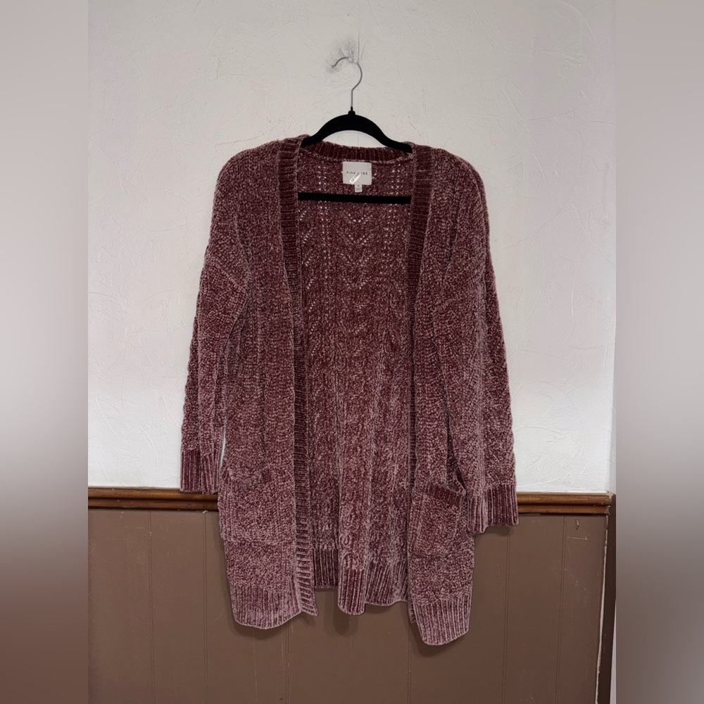 Pink Rose — Pink Knit Cardigan